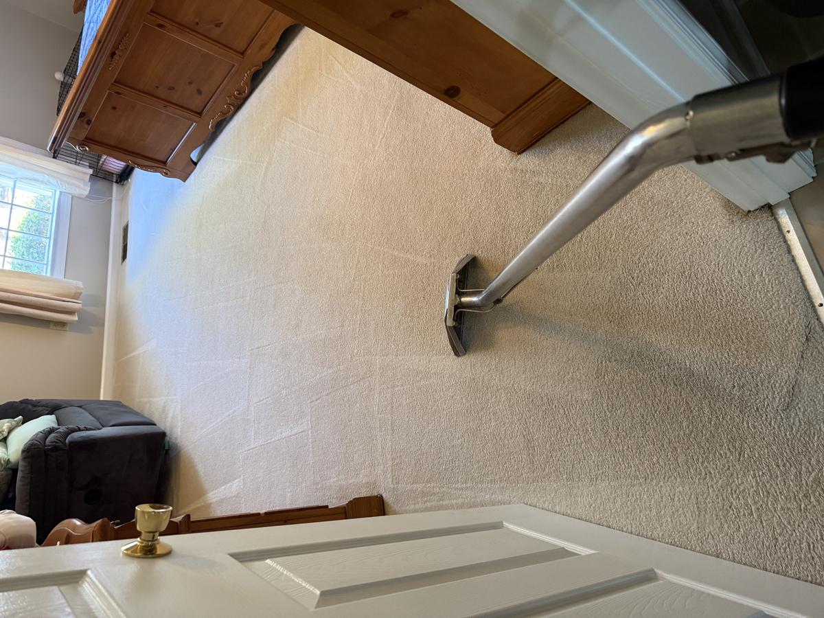 RF carpet cleaning process bedroom