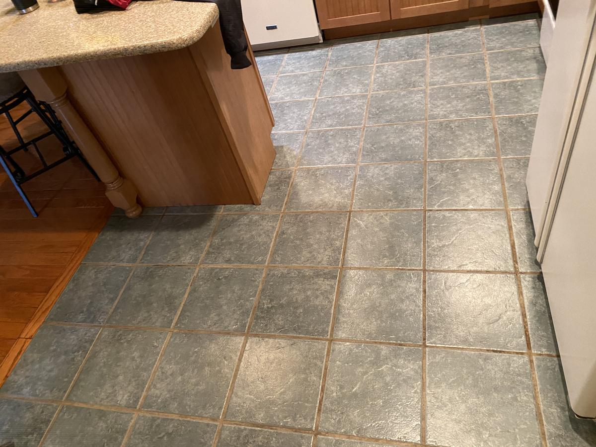Kitchen tile after RF cleaning
