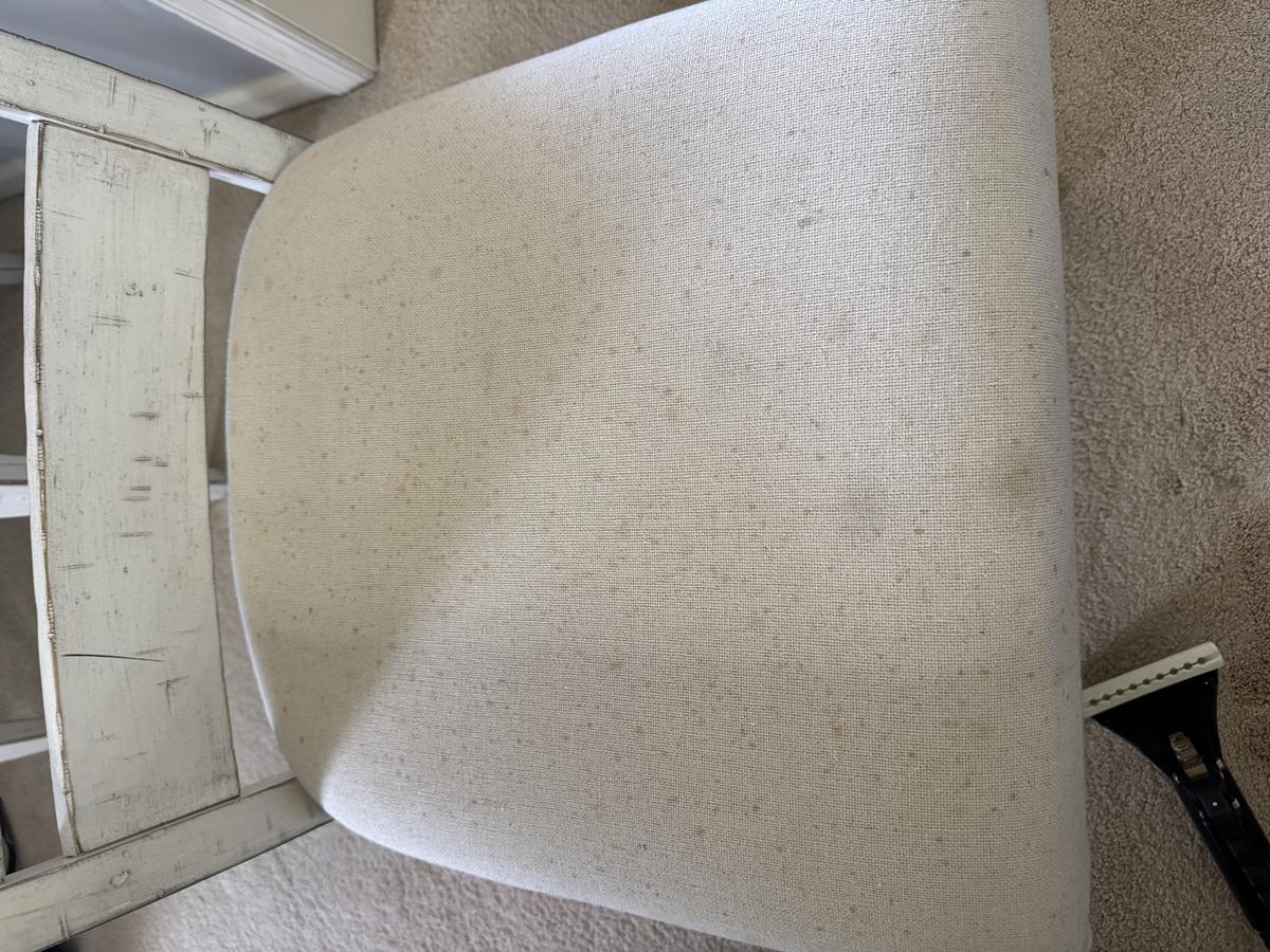 Dining chair 2 before RF upholstery cleaning