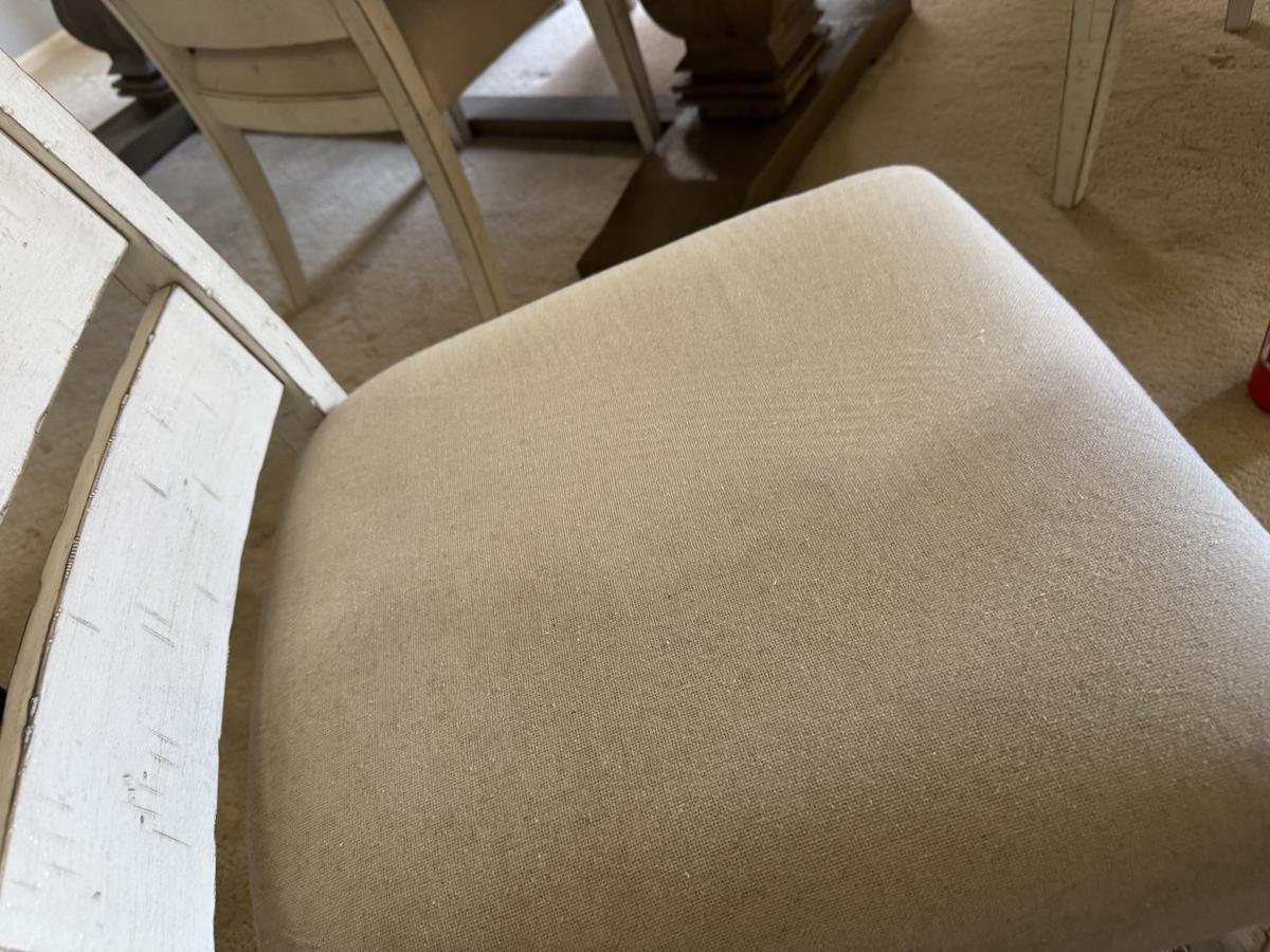 Dining chair 3 before RF upholstery cleaning